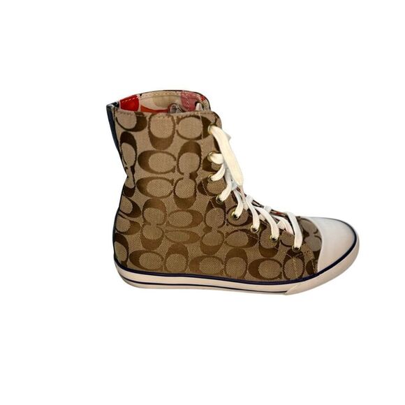 Coach Bonney high top signature sneakers - 8 - Picture 2 of 9